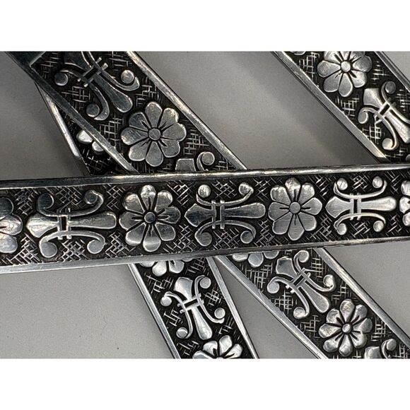 Vintage MCM 5 Piece Hanging Kitchen Tool Set Interpur Fleur di Lis Flowers - Picture 5 of 5